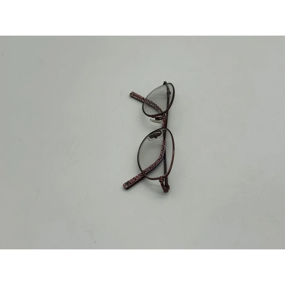 Coach 103 Caitlin Bordeaux Metal Oval Eyeglass Frames Only Signature Logo